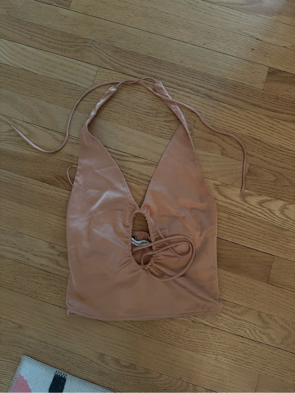 Abercrombie & Fitch Blush Pink Smocked Halter Top